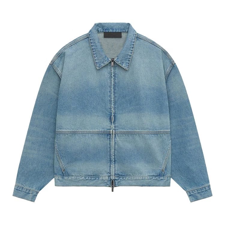 Fear of God Essentials Denim Trucker Jacket Vintage Blue