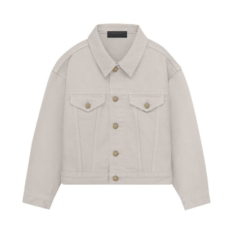 Fear of God Essentials Kids Denim Jacket Silver Cloud