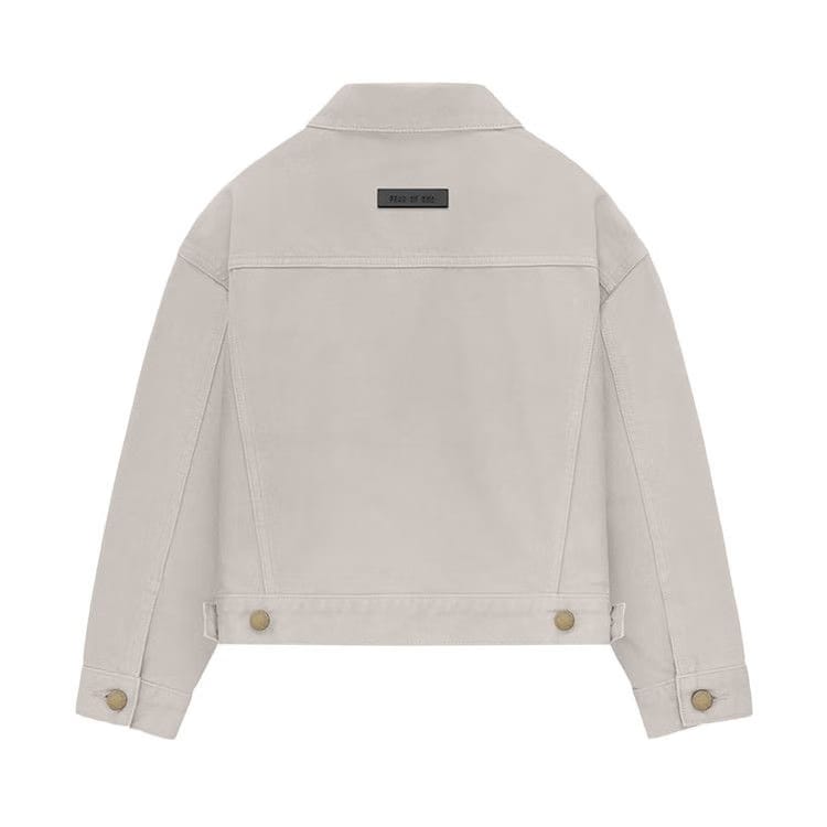 Fear of God Essentials Kids Denim Jacket Silver Cloud