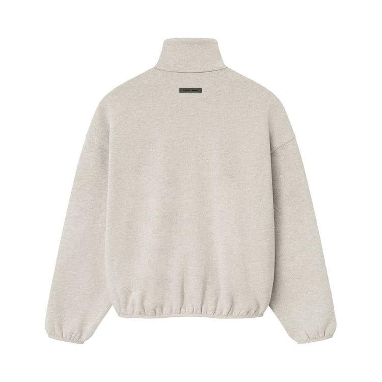 Fear of God Essentials Modern Fleece Track Jacket With Piping Heather Stone/Cloud White