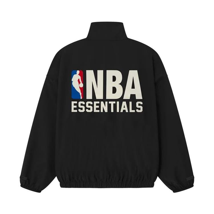 Fear of God Essentials Nylon NBA 1/2 Zip Track Jacket Black