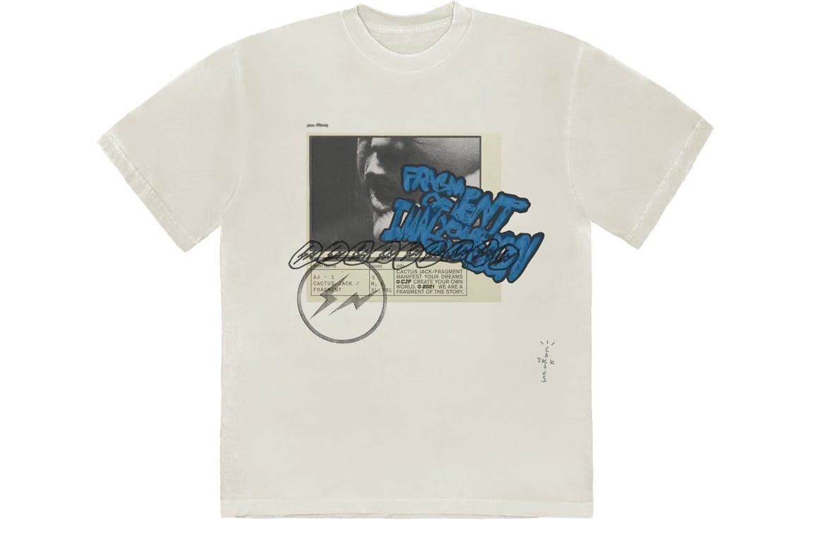 Travis Scott Cactus Jack For Fragment Manifest T-Shirt Cream