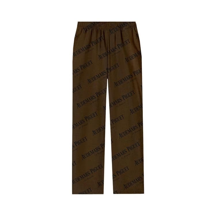 Cactus Jack by Travis Scott x Audemars Piguet Logo Silk Pajama Pants I Brown