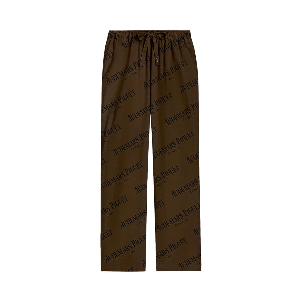 Cactus Jack by Travis Scott x Audemars Piguet Logo Silk Pajama Pants I Brown