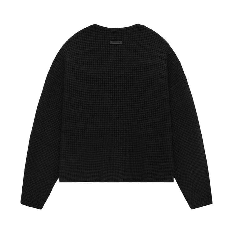 Fear of God Essentials Heavy Waffle Cardigan Black