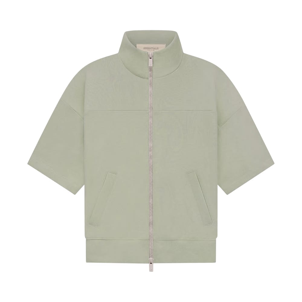 Fear of God Essentials Kids Shorts-Sleeve Full Zip Jacket Seafoam