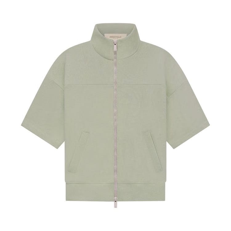 Fear of God Essentials Kids Shorts-Sleeve Full Zip Jacket Seafoam