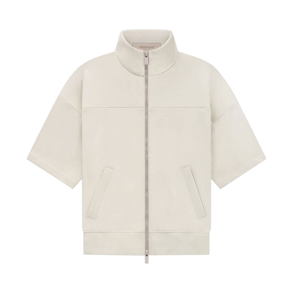 Fear of God Essentials Kids Shorts-Sleeve Full Zip Jacket Wheat