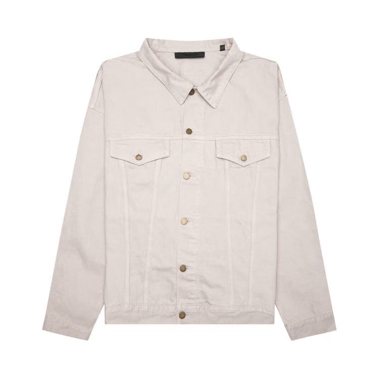 Fear of God Essentials Denim Jacket Silver Cloud
