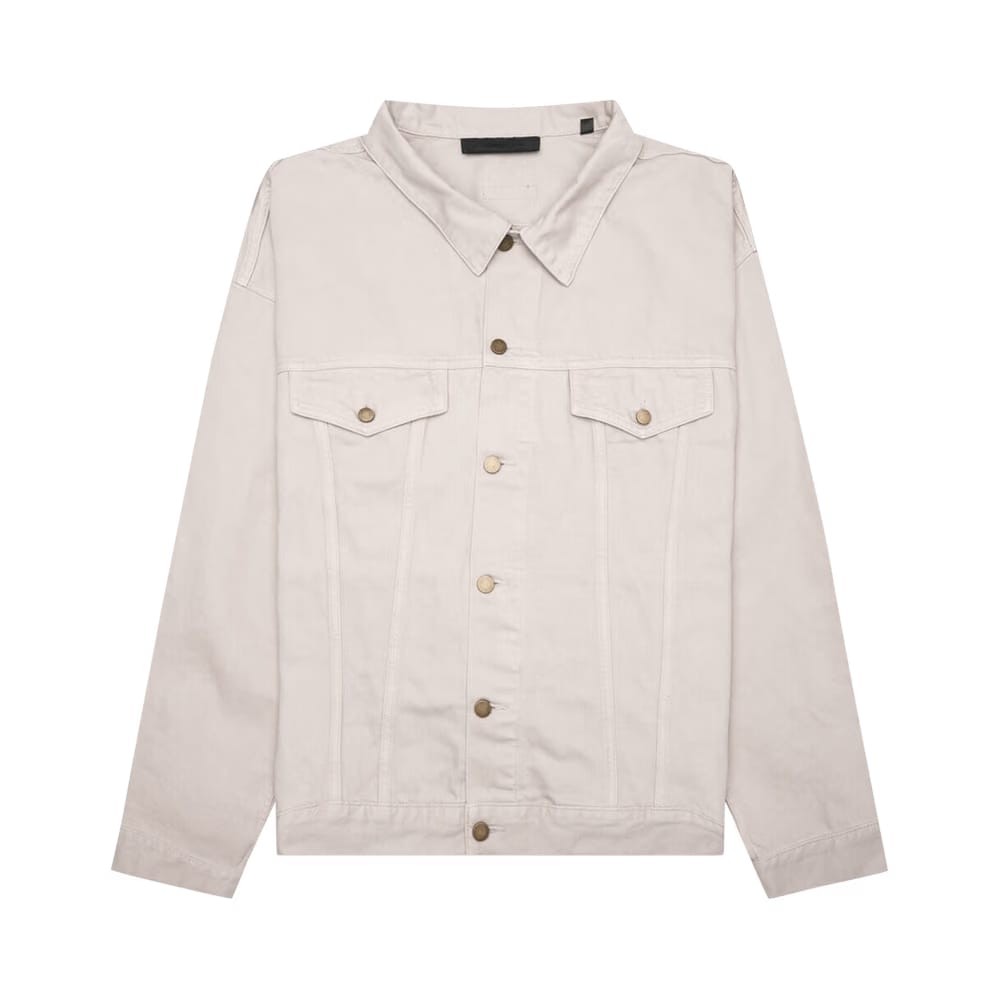 Fear of God Essentials Denim Jacket Silver Cloud