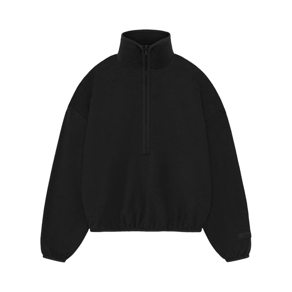 Fear of God Essentials Half Zip Mockneck Jet Black