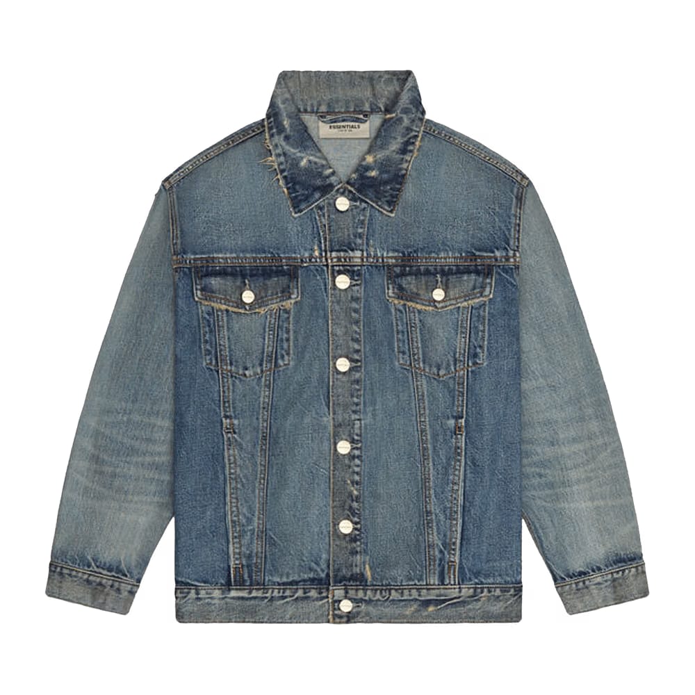 Fear of God Essentials Denim Trucker Jacket Dark Indigo