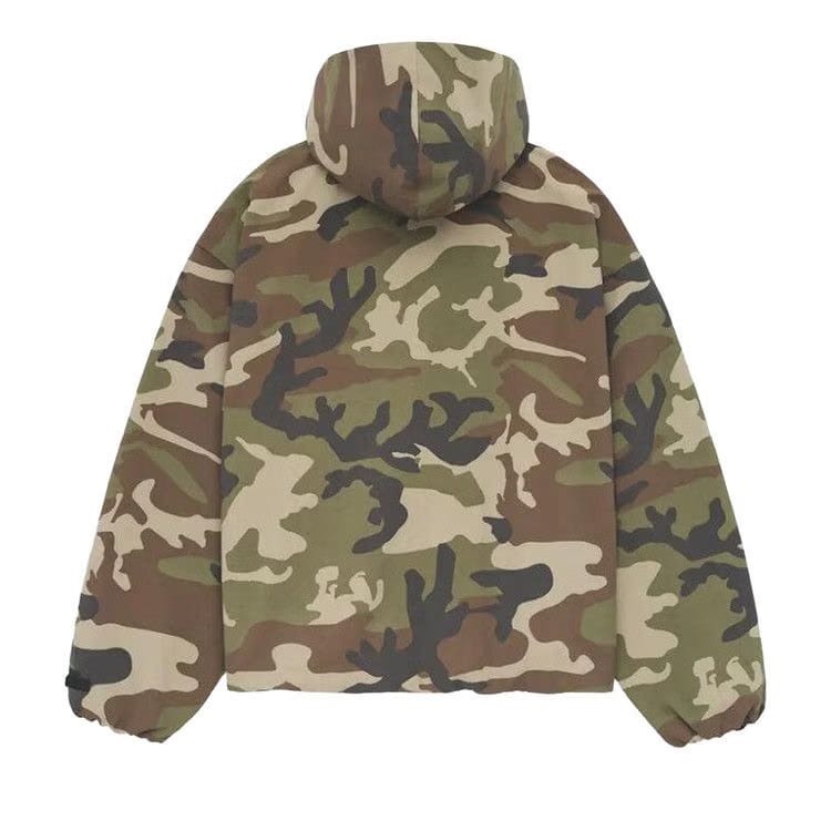 Fear of God Essentials Military Nylon Hooded Anorak Woodland Camo