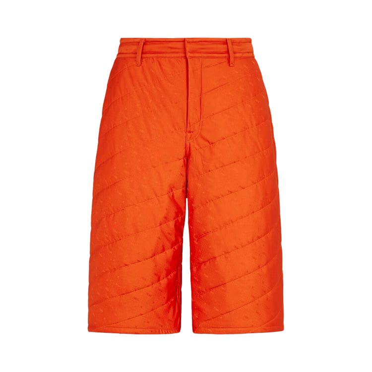 Fendi Padded Sky Twill Bermuda Shorts Bitter