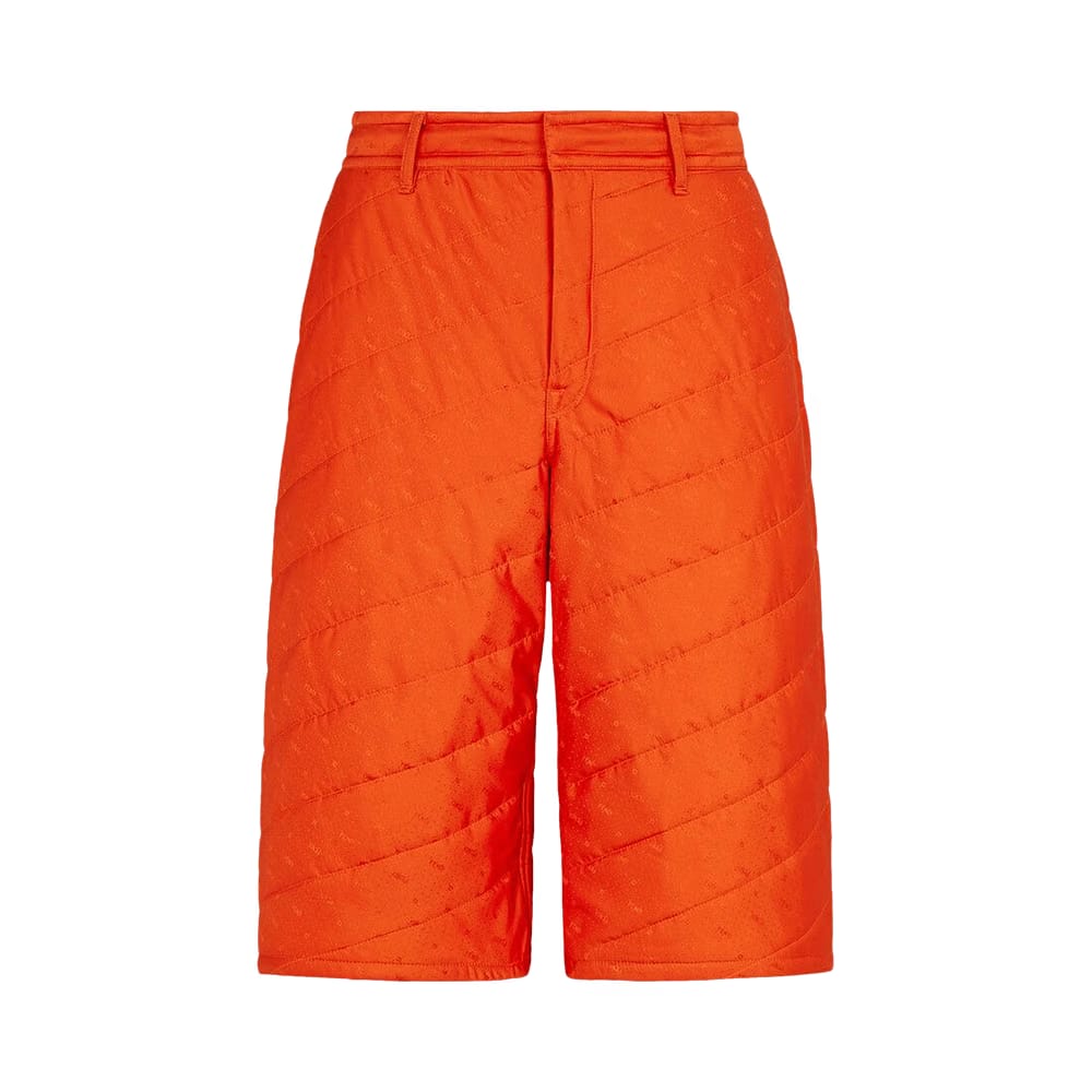 Fendi Padded Sky Twill Bermuda Shorts Bitter