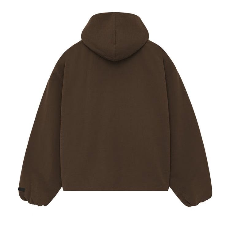 Fear of God Essentials Military Nylon Hooded Anorak Brown