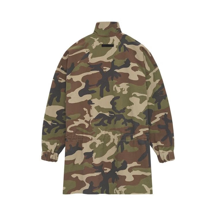 Fear of God Essentials Military Nylon Mockneck Anorak Woodland Camo
