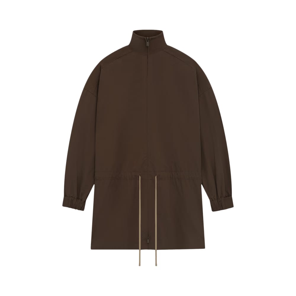 Fear of God Essentials Military Nylon Mockneck Anorak Brown
