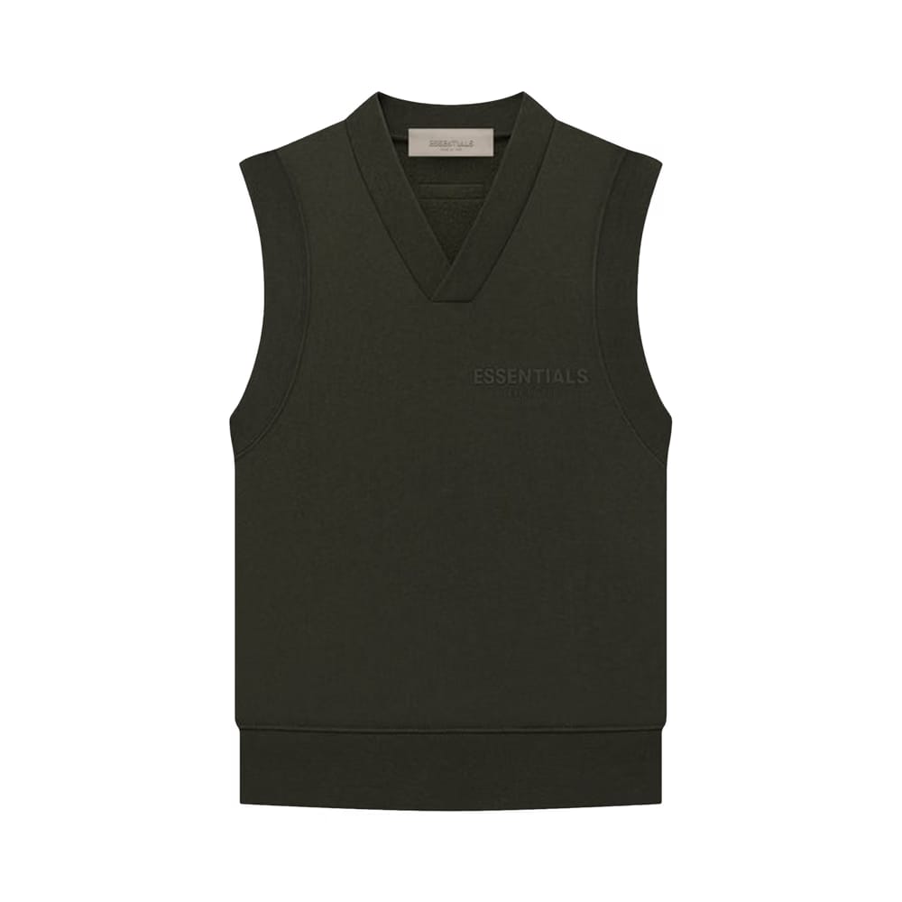 Fear of God Essentials Pullover V-Neck Vest Off Black