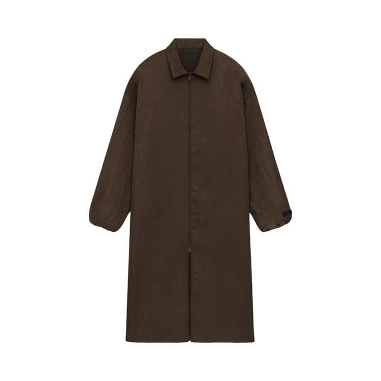 Fear of God Essentials Textured Nylon Trench Coat Brown
