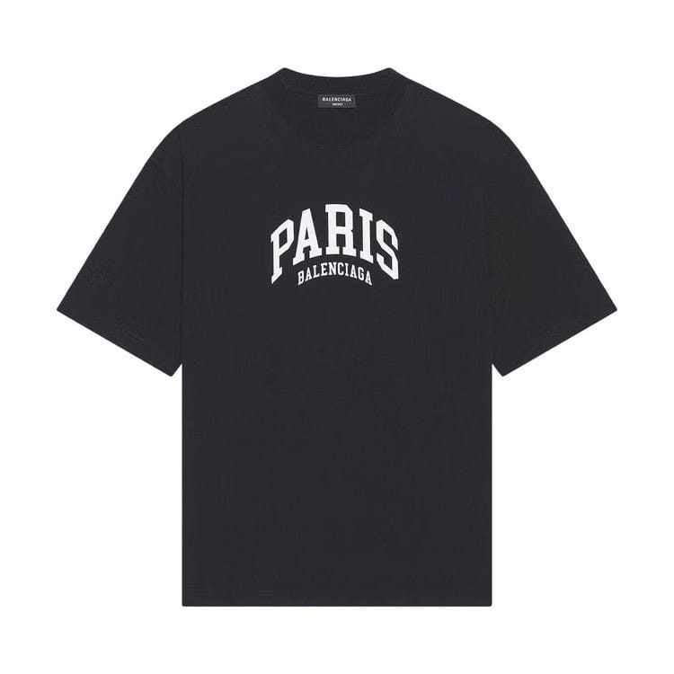 Balenciaga Cities Paris T-Shirt Medium Fit Black