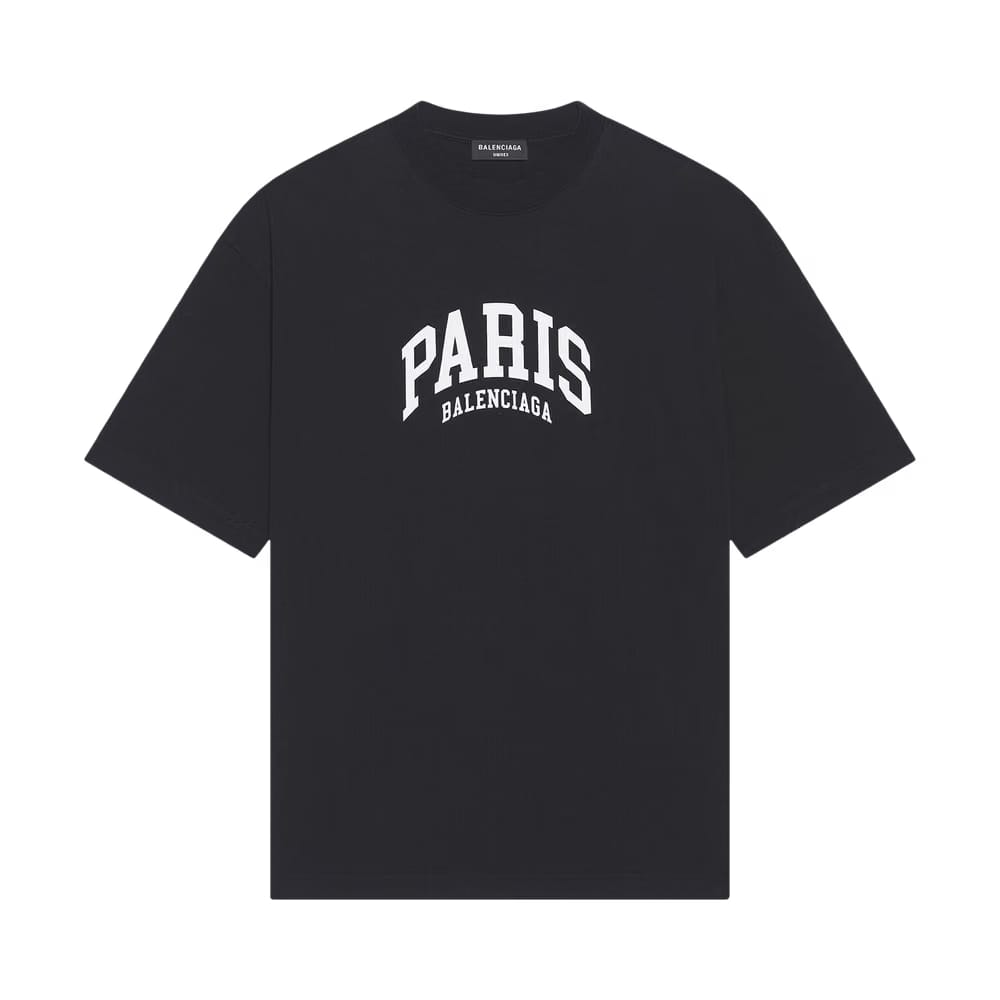 Balenciaga Cities Paris T-Shirt Medium Fit Black