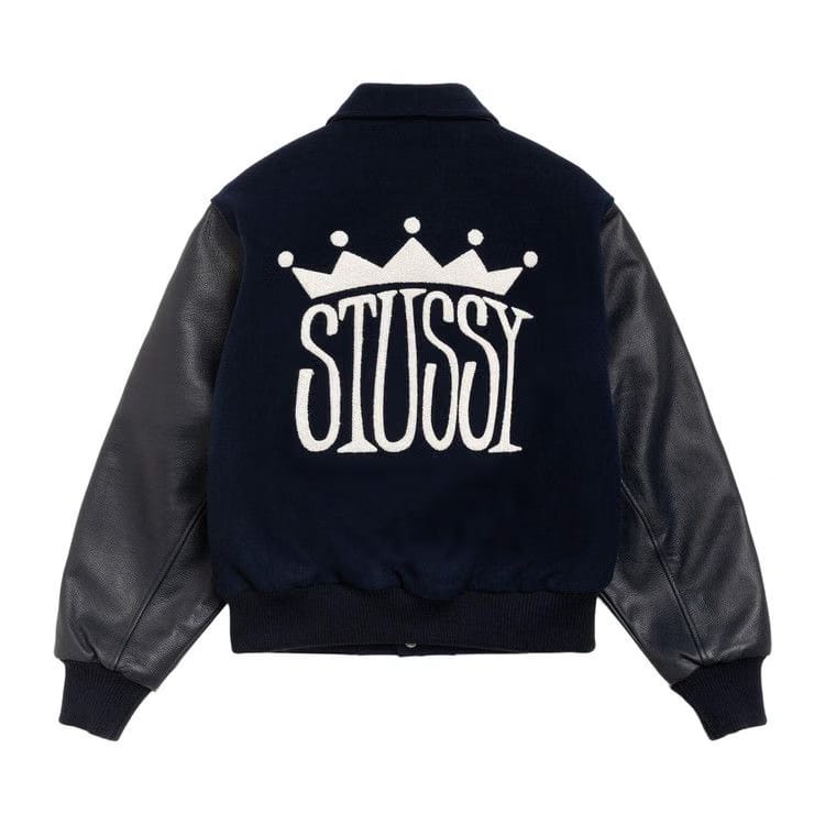 Stussy King Varsity Jacket Navy