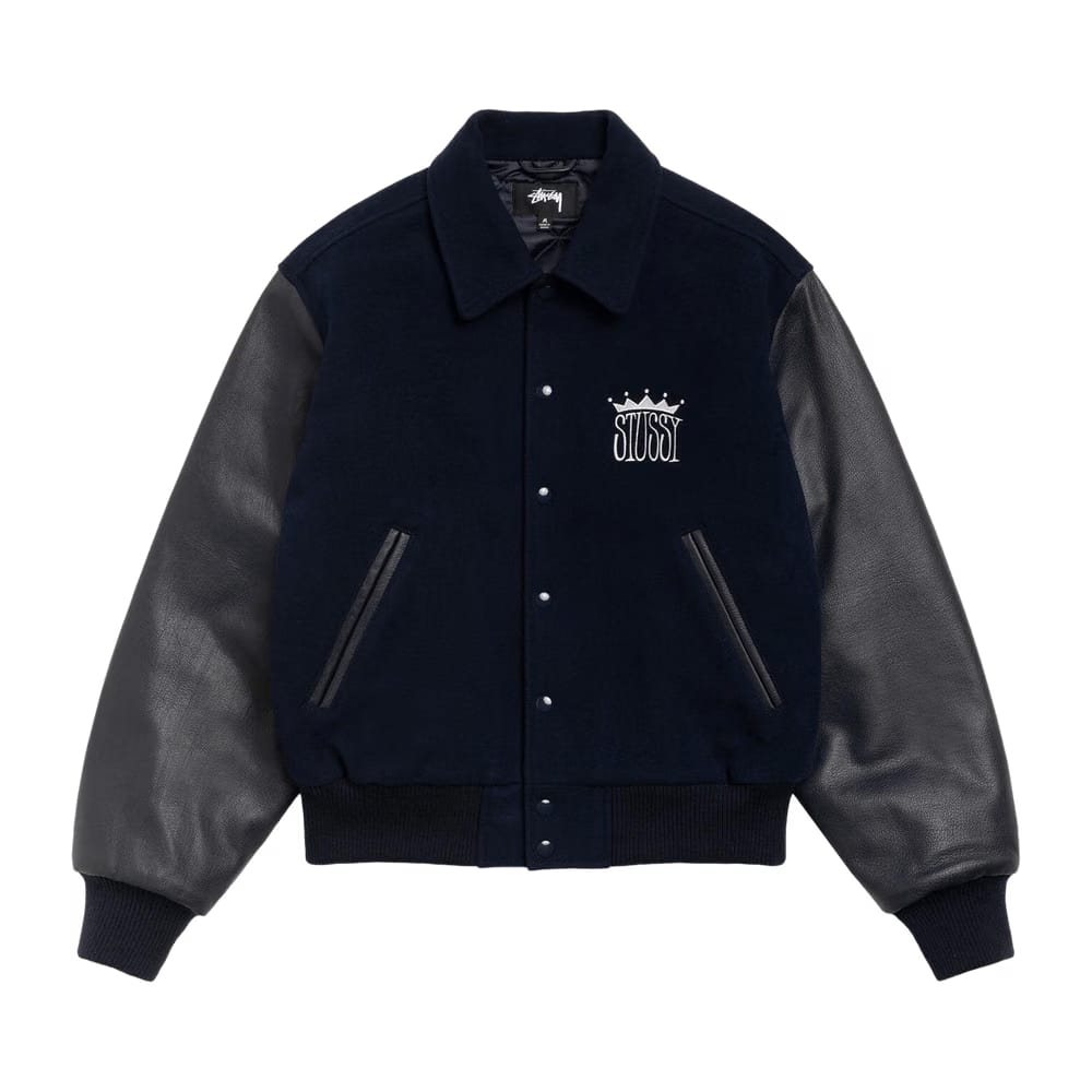 Stussy King Varsity Jacket Navy