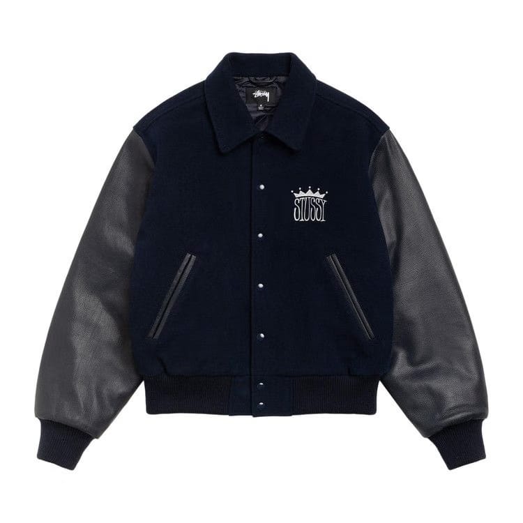 Stussy King Varsity Jacket Navy