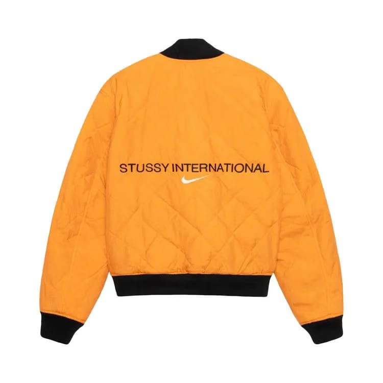 Stussy x Nike Reversible Varsity Jacket Medium Olive/Bright Mandarin