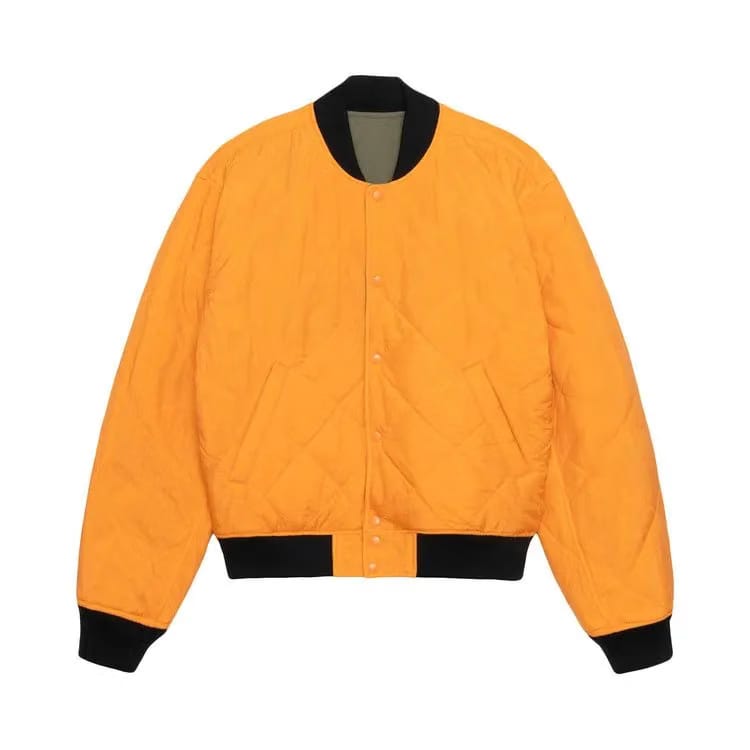 Stussy x Nike Reversible Varsity Jacket Medium Olive/Bright Mandarin