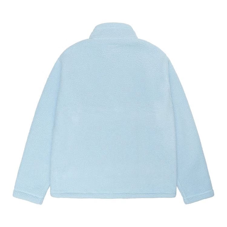 Stussy Polar Fleece Half Zip Mock Neck Blue