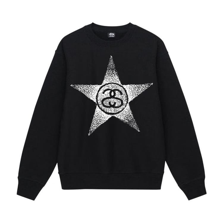 Stussy Stars Crew Black