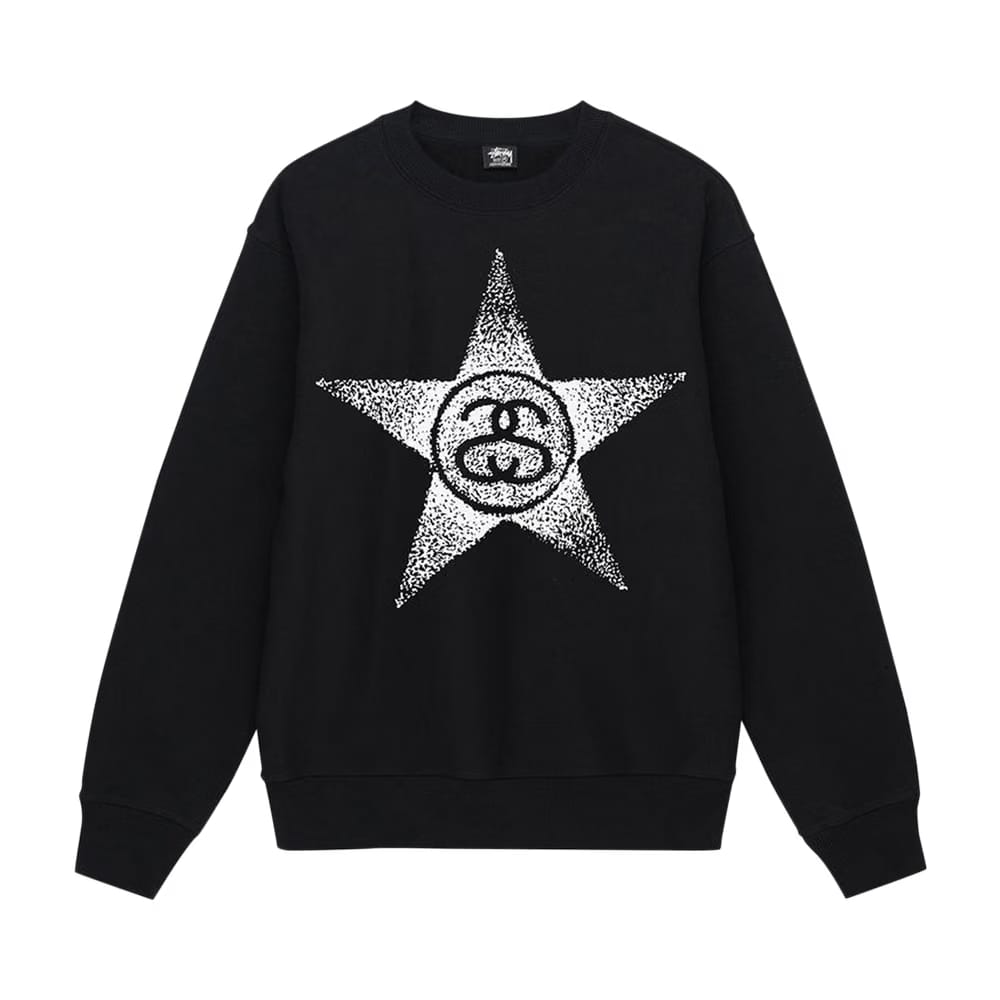 Stussy Stars Crew Black