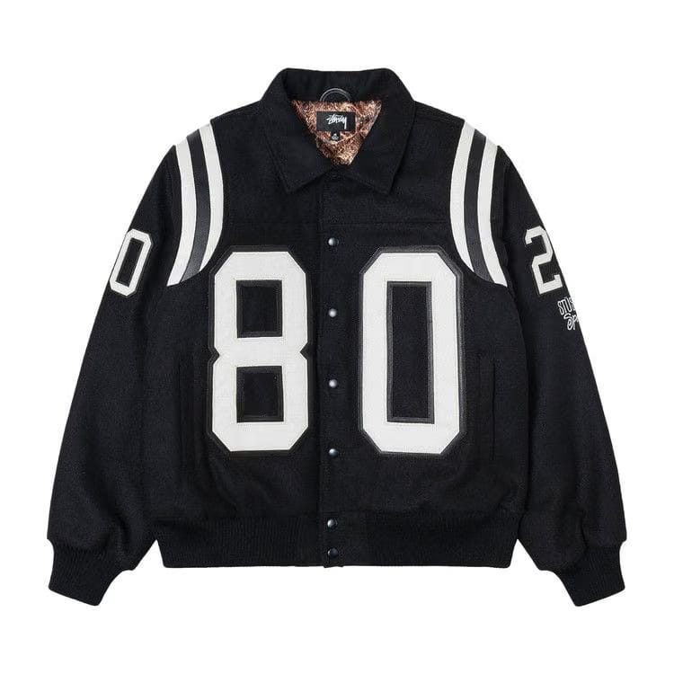 Stussy 80 Wool Varsity Jacket Black
