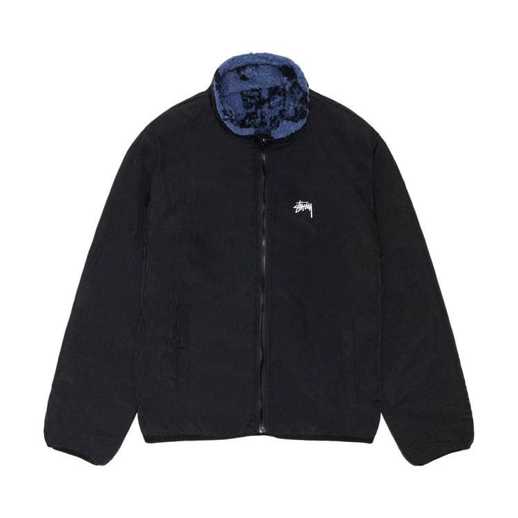 Stussy Sherpa Reversible Printed Jacket Blue