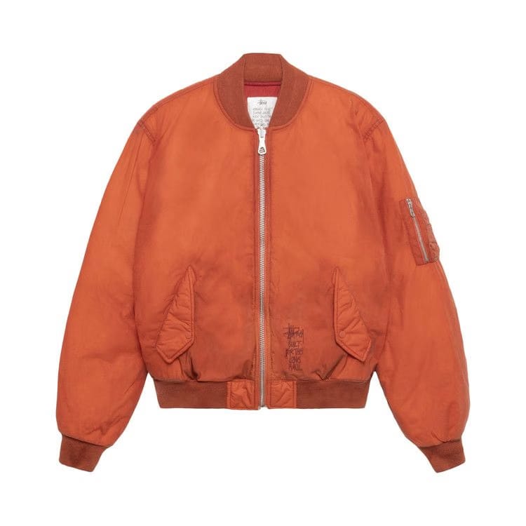 Stussy Waxed Built Bomber Jacket Rust