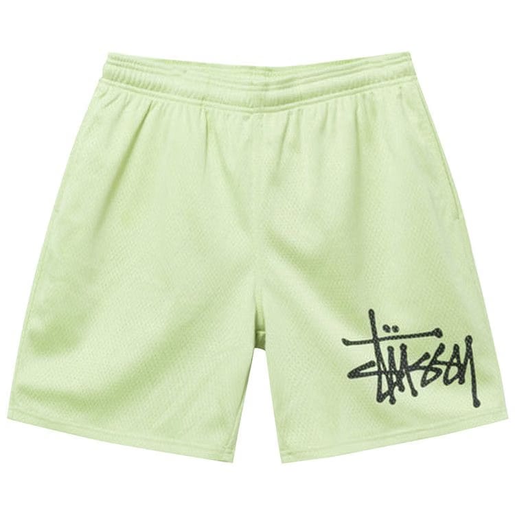 Stussy Big Basic Mesh Shorts Light Lime