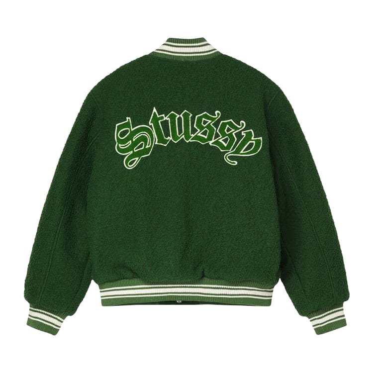 Stussy Casentino Wool Varsity Jacket Green