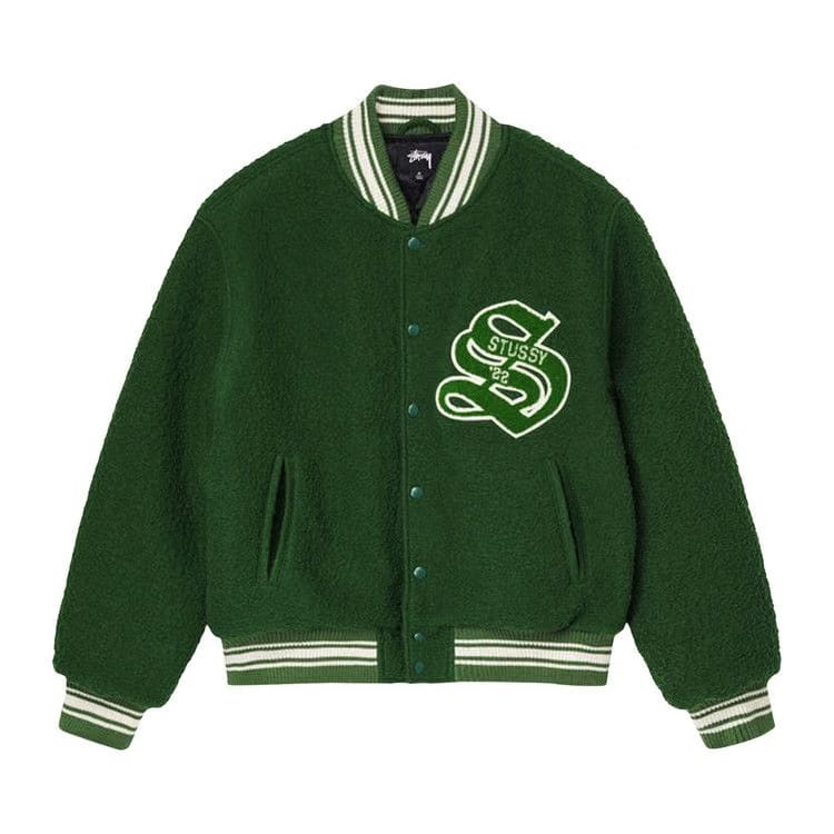 Stussy Casentino Wool Varsity Jacket Green