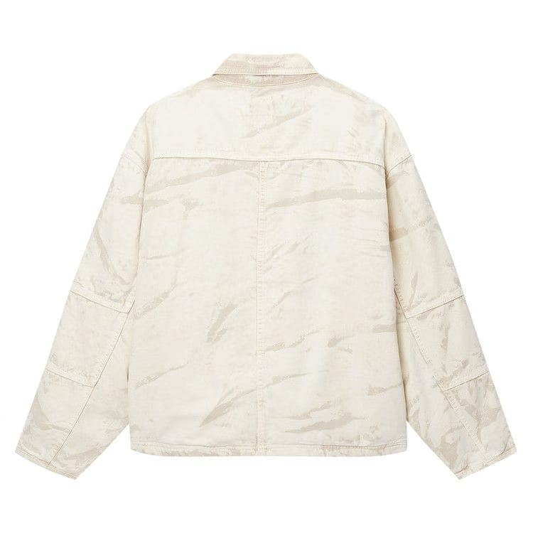Stussy Distressed Canvas Shop Jacket Khaki
