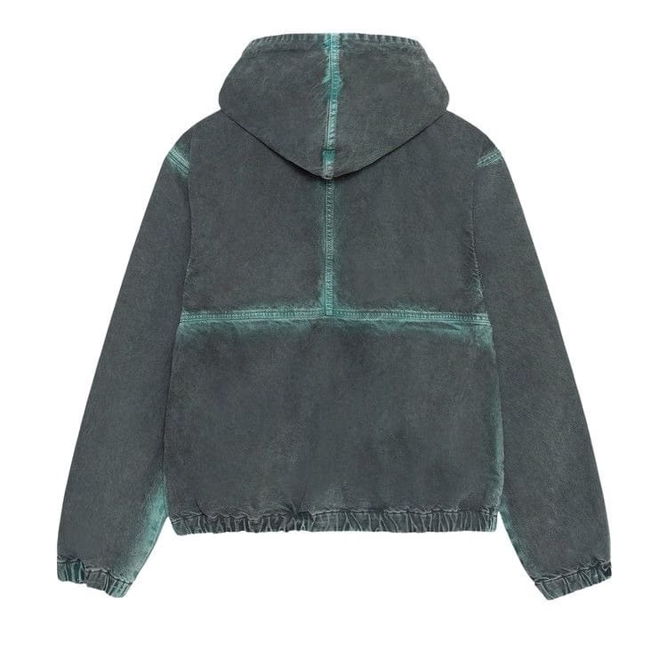 Stussy Spray Dye Hooded Work Jacket Black