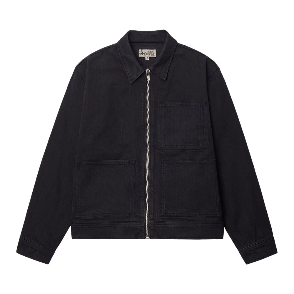 Stussy Zip Work Jacket Overdyed Espresso