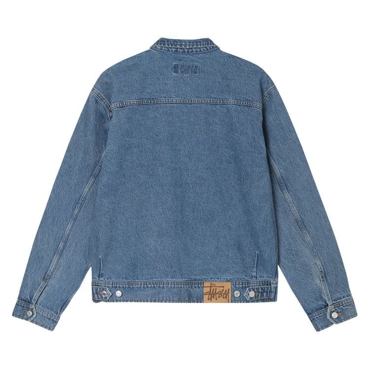 Stussy Denim Zip Work Jacket Washed Blue
