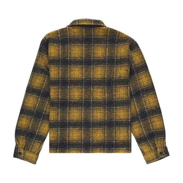 Stussy Wool Plaid Zip Shirt Yellow