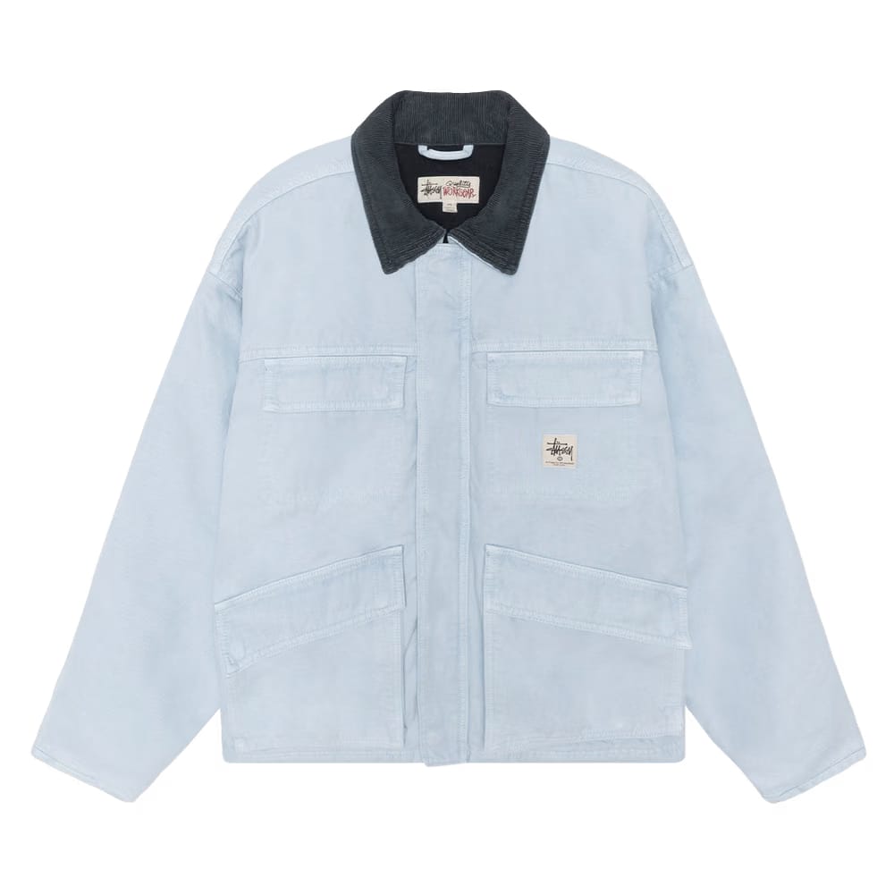 Stussy Washed Canvas Shop Jacket Light Blue