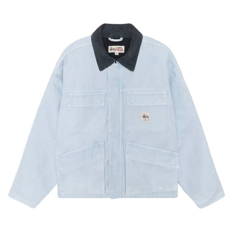 Stussy Washed Canvas Shop Jacket Light Blue