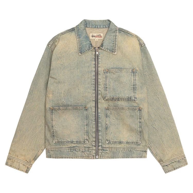 Stussy Zip Work Jacket Beach Wash