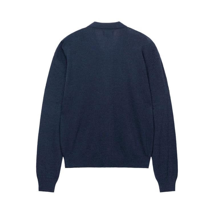 Stussy Light Weight Long-Sleeve Zip Polo Navy