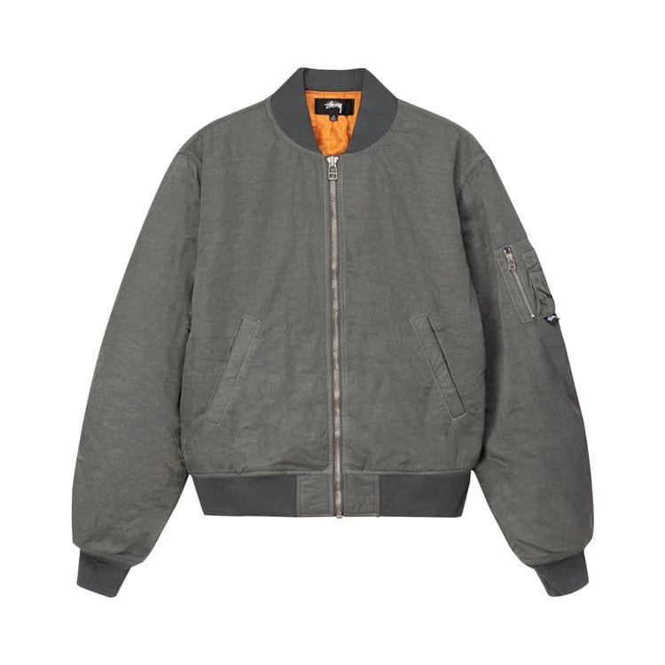 Stussy Dyed Nylon Bomber Charcoal